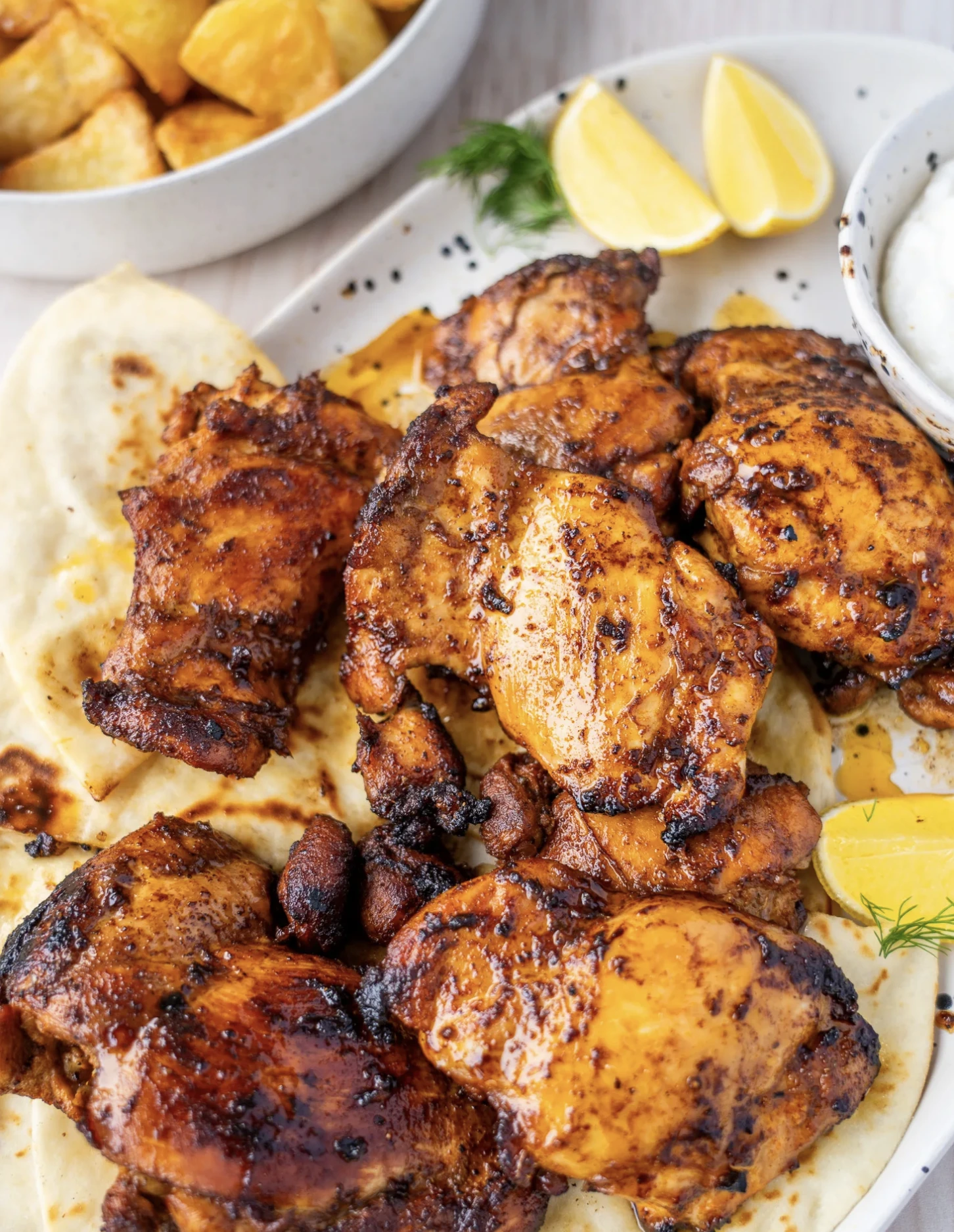 Cuisses de poulet à l'ail et au citron