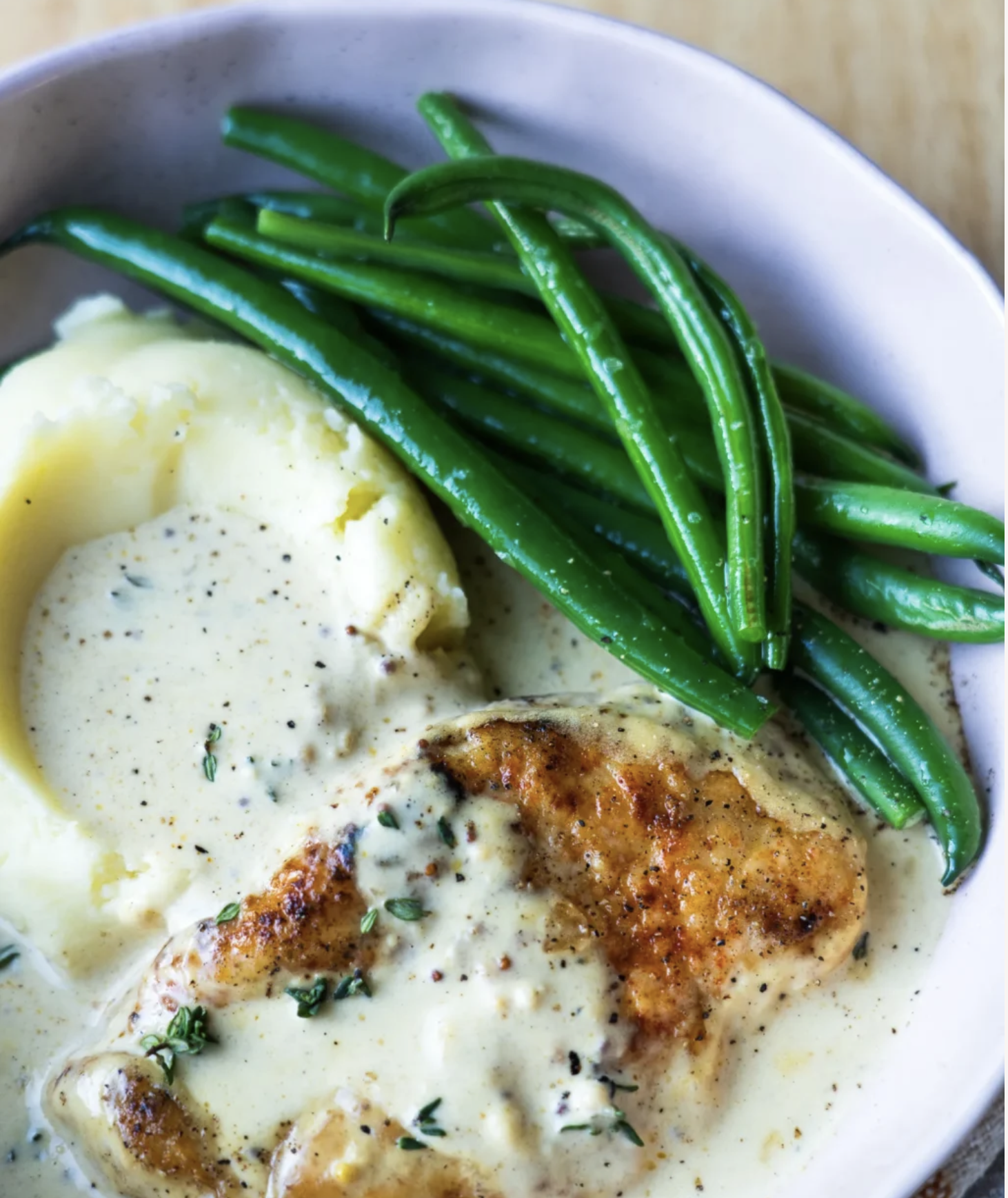Poulet crémeux à la moutarde