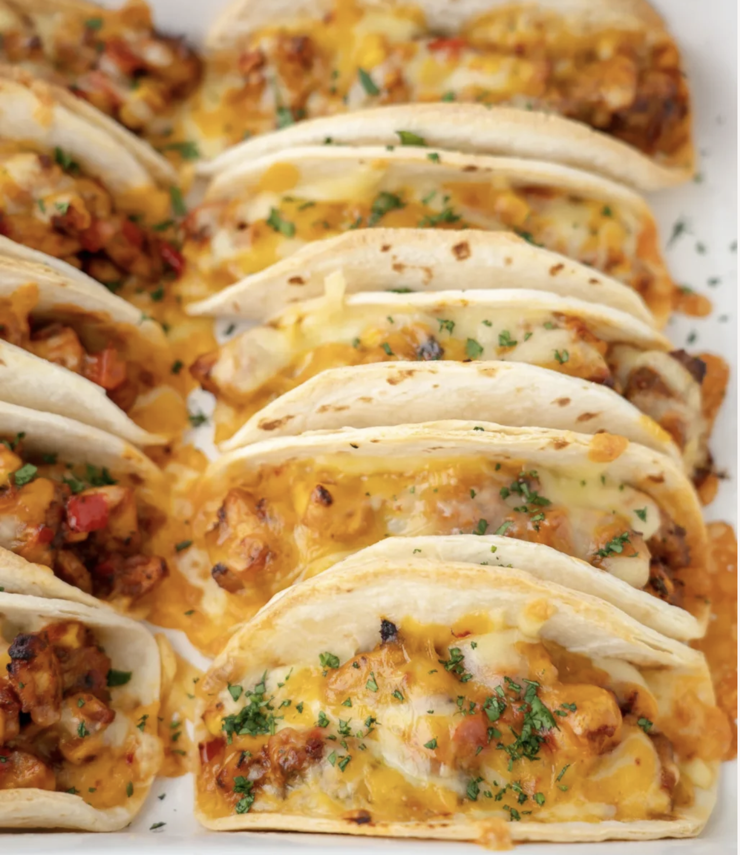 Tacos au poulet cheesy